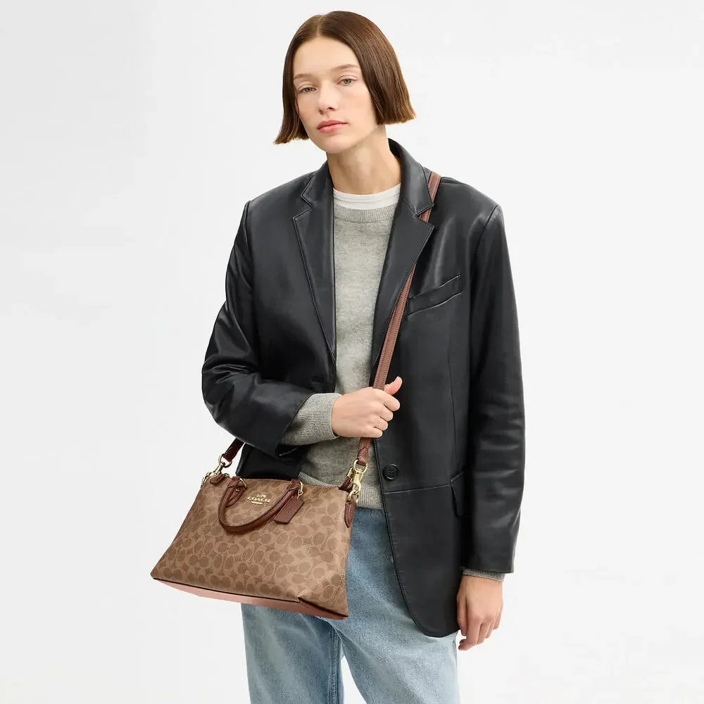 Coach Outlet Georgia Satchel Bag In Signature Canvas